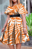 Chic Lace-Up Midi Skirt for Plus Sizes