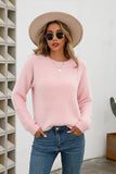 Classic Round Neck Long Sleeve Sweaters in Solid Colors