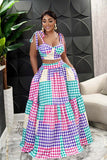 Chic Halter Vest and Wrap Skirt Two-Piece Dress Set
