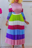 Chic Pleated Blouse and Half Skirt Coordinated Set
