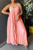 Chic Halter Neck Pleated A-Line Skirt