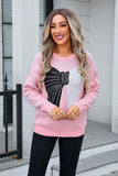 Chic Bow-Accented Color Block Sweater