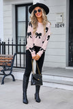 Chic Long-Sleeved Bow Sweater in Solid Colors