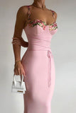 Girdle-Waist Long Skirt with Contoured Hips