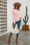 Classic Round Neck Long Sleeve Sweaters in Solid Colors