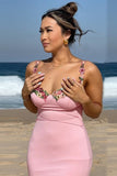 Girdle-Waist Long Skirt with Contoured Hips