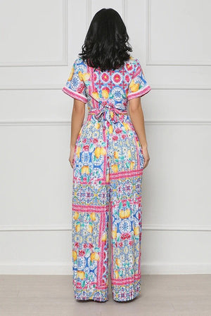 Floral Print Commuter Trouser Set