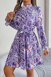 Elegant Peplum Dress with Stand-Up Collar and Tailored Waist