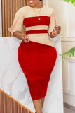 Chic Five-Quarter Sleeve Dress Available in Multiple Colors