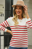 Colorful Button Accent Patchwork Sweater
