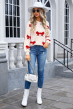Elegant Bow Detail Crew Neck Sweater
