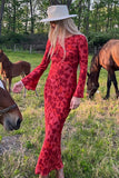 Seductive Sheer Elegance: Round Neck Long Sleeve Dress for Daring Style - Elevate Your Wardrobe Today!