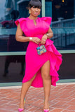 Chic Split Irregular Dress in Plus Size