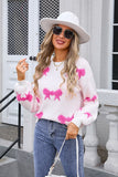 Elegant Bow Detail Crew Neck Sweater
