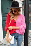Chic V-Neck Lightweight Cardigan with Long Sleeves