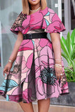 Chic Lace-Up Midi Skirt for Plus Sizes