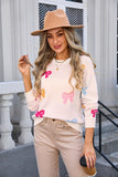 Elegant Bow Detail Long-Sleeved Sweater
