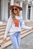 Chic Bow-Accented Color Block Sweater