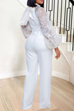 Sophisticated Plus-Size Wide-Leg Jumpsuit with Slim Fit
