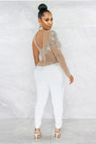 Seductive Sheer Slim-Fit One-Piece Nightclub Ensemble