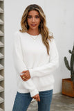 Classic Round Neck Long Sleeve Sweaters in Solid Colors