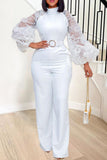 Sophisticated Plus-Size Wide-Leg Jumpsuit with Slim Fit