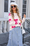 Chic Long-Sleeved Bow Sweater in Solid Colors