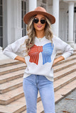 Chic Bow-Accented Color Block Sweater