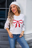 Chic Bow-Detail Long-Sleeved Sweater in Solid Colors