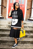 Chic Printed Mesh Maxi T-shirt Dress