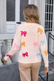 Elegant Bow Detail Long-Sleeved Sweater