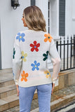 Floral Elegance Crew-Neck Sweater
