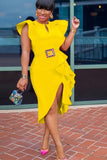 Chic Split Irregular Dress in Plus Size
