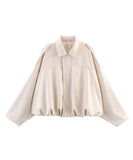 Womens Casual Suede Texture Lapel Jacket Outerwear Trendy