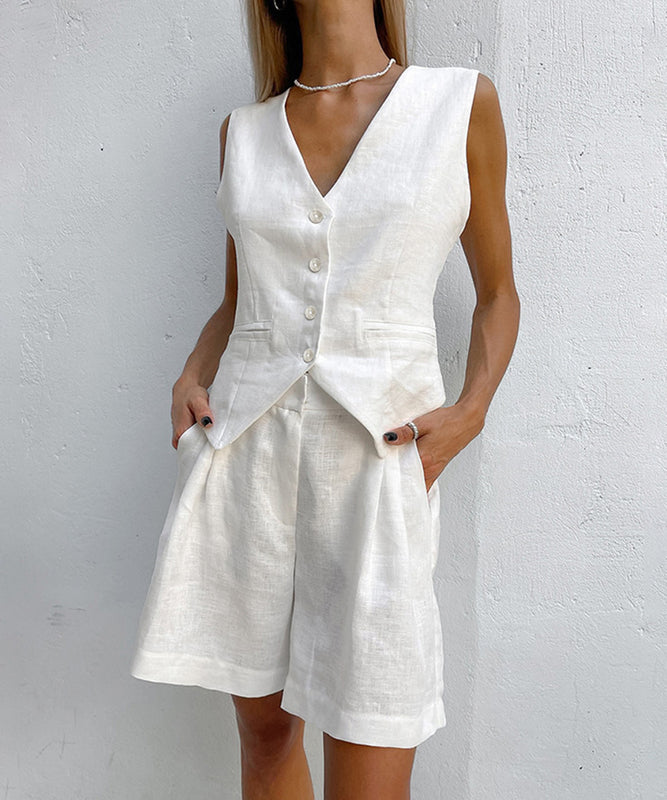 Stylish Slim-Fit Sleeveless Blazer Suit for Effortless Elegance