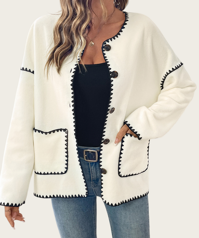 Casual Loose Coat Soft Warmth Relaxed Silhouette Ideal Everyday Layering For Cozy Workday And Weekend