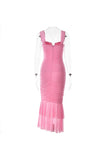 Halter Neck Splice Dress