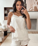 CozyNest Pure Cotton Strappy Shorts Pajamas – Ultra Comfortable Breathable Sleepwear
