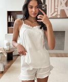 CozyNest Pure Cotton Strappy Shorts Pajamas – Ultra Comfortable Breathable Sleepwear