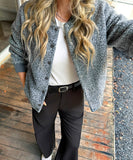 Womens Button Up Long Sleeve Coat Versatile Everyday Layering Easy Care All Season