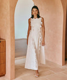 Lace Trimmed Embroidered Strap Dress
