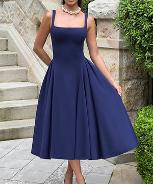 Elegant Strapless Dress in Navy Black and Wine for Events