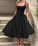 Elegant Strapless Dress in Navy Black and Wine for Events