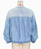 Classic Relaxed Zipperless Light Blue Jacket Style Appeal