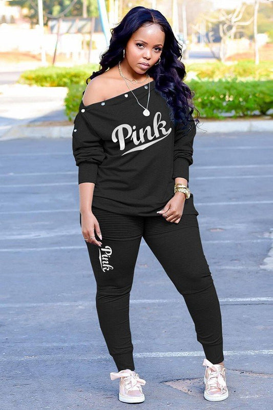 Chic Sexy Print Long Sleeve Two-Piece Set for Stylish Comfort