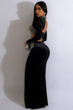 Sexy Stitching Hot Drill Hanging Neck Suit Dress Skirt Elegance