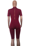 Sexy Deep V Zipper One-Piece Club Outfit for Daring Nights