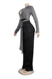 Sexy V-Neck Patchwork Jumpsuit for Effortless Chic Style
