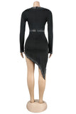 Sexy Deep V Hot Drill Nightclub Dress for Bold Nights Out