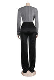 Sexy V-Neck Patchwork Jumpsuit for Effortless Chic Style